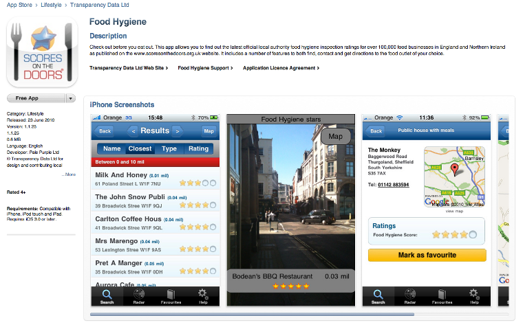 The iPhone app